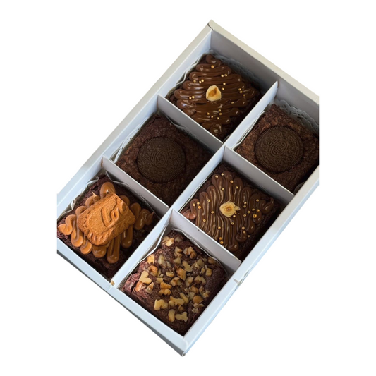 6 Pcs Brownie Hamper White| 5 PC's pack