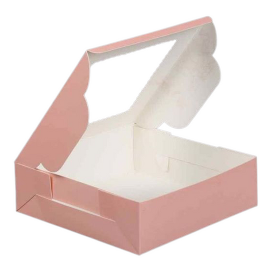 4P BROWNIE BOX SIZE 6*6*2 PASTLE PINK -10 PCS PACK