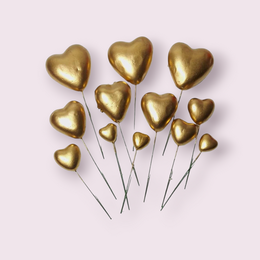 Heart Faux Golden Colour 20 pcs pack