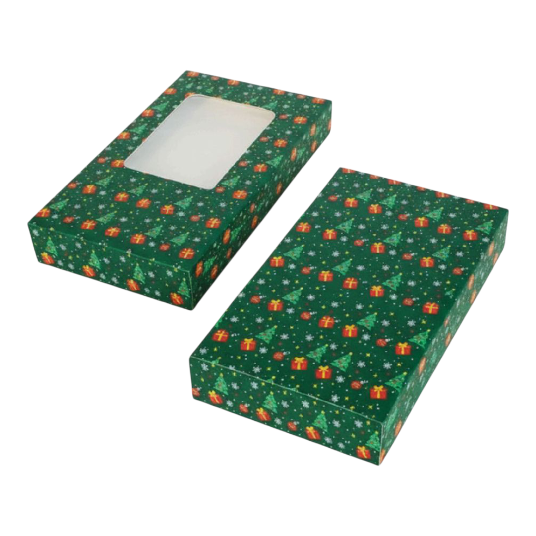 Bar Chocolate Box Christmas Green - Size 6.5×3.5×2 inch |10 PC's pack