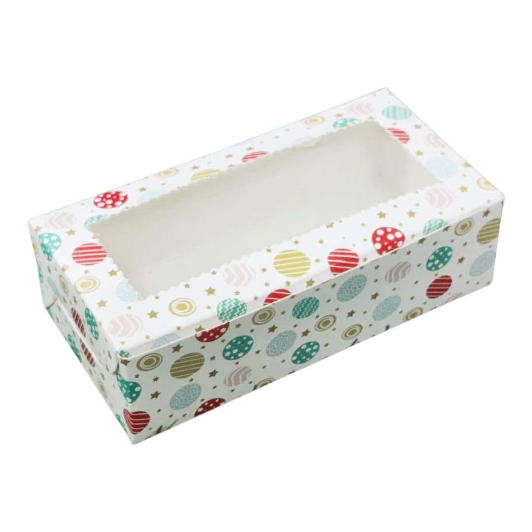Brownie Box 2 Pcs Polka Dot White- Size 6×3×2 |10 PC's pack