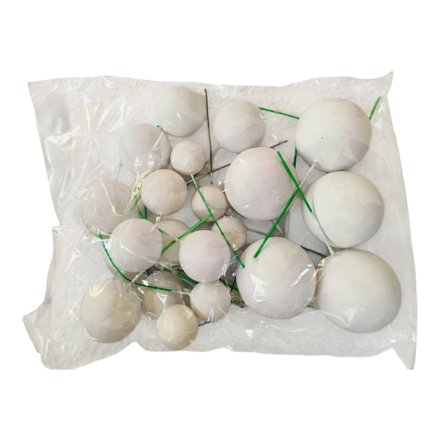 Matt Colour Faux Ball | White |Multisize| 20 PC's pack