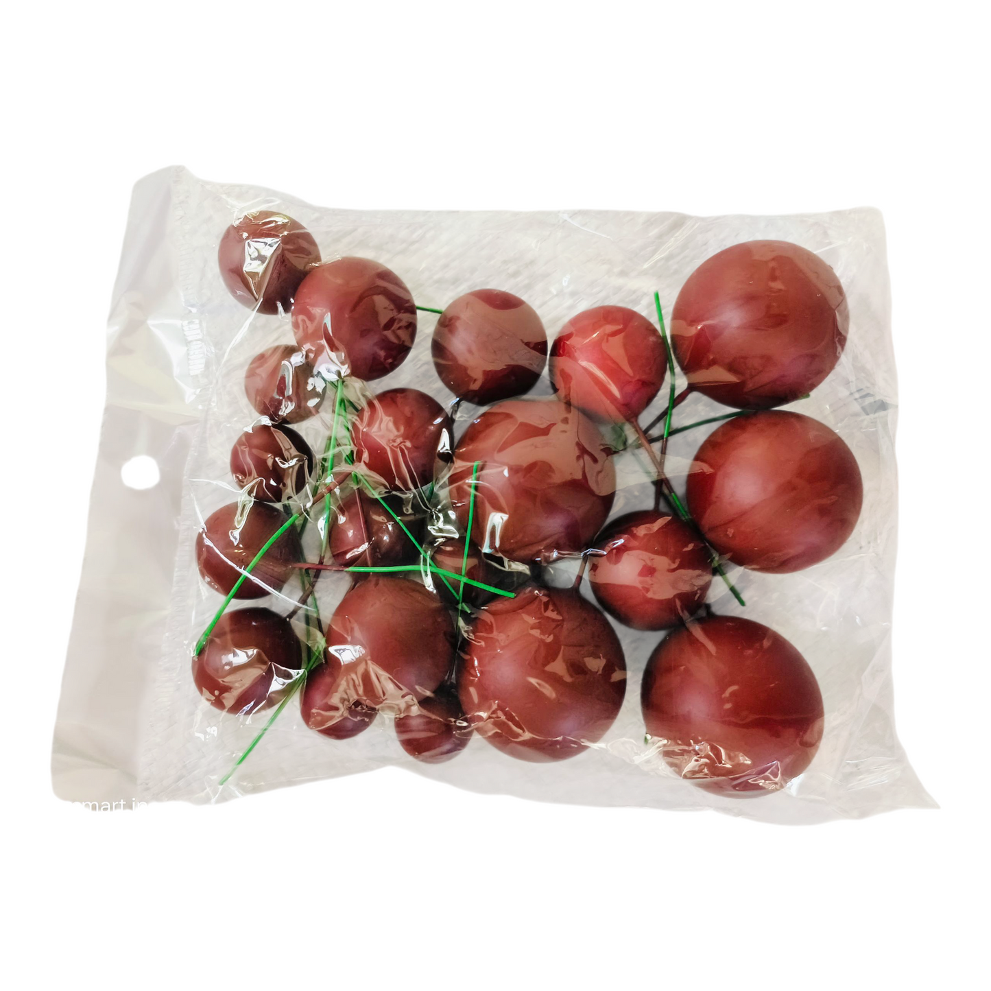 Matt Colour Faux Ball-|Cherry Red | Multisize| 20 PC's pack