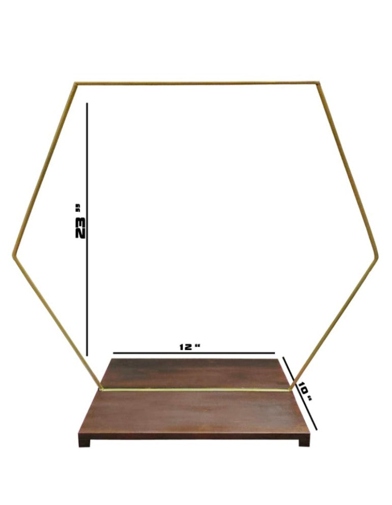 Cake Stand Wooden Hexa Hoop 30' Ring 16*16 Base
