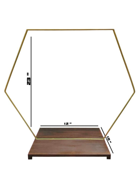 Cake Stand Wooden Hexa Hoop 30' Ring 16*16 Base