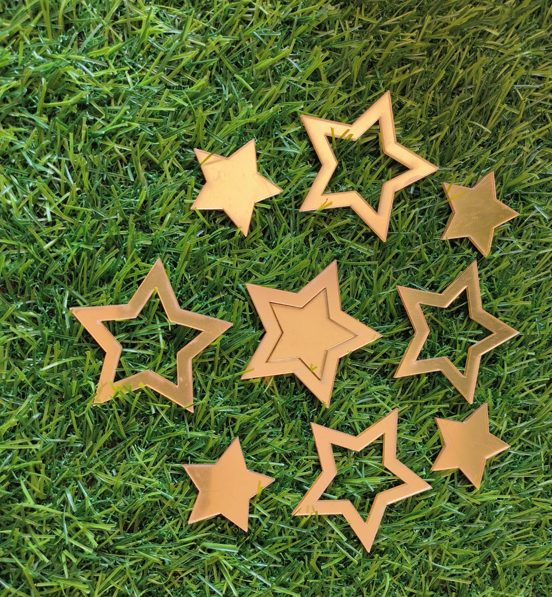 ACRYLIC CUT OUT STAR 10PCS PACK