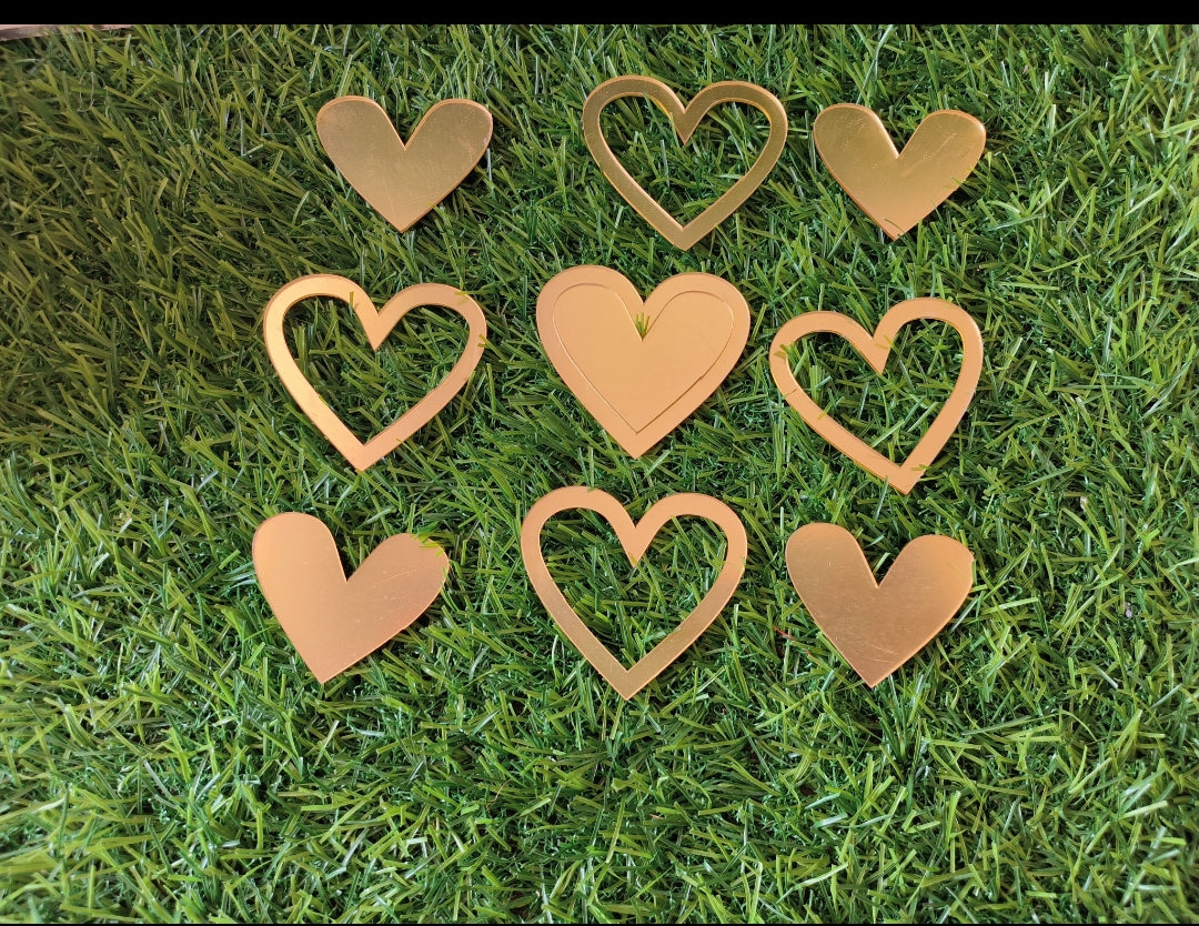 ACRYLIC CUT OUT HEART 10PCS PACK