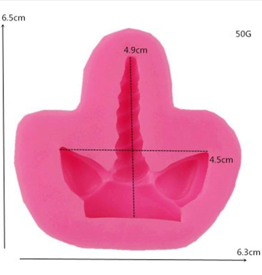 SILICON FONDANT 1PCS UNICORN HORN,EARS MOULD #68
