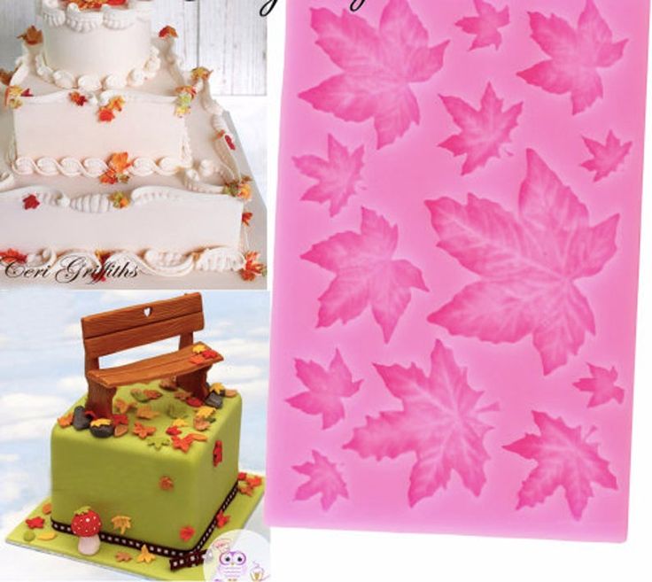 13 Cavity Different Maple Leafs Shape Silicone Fondant Mold Silicon Marzipan Mould #36