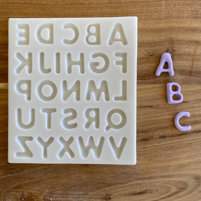26 Cavity Uppercase Alphabet Shape Silicone Fondant Mold Silicon Marzipan Mould #8