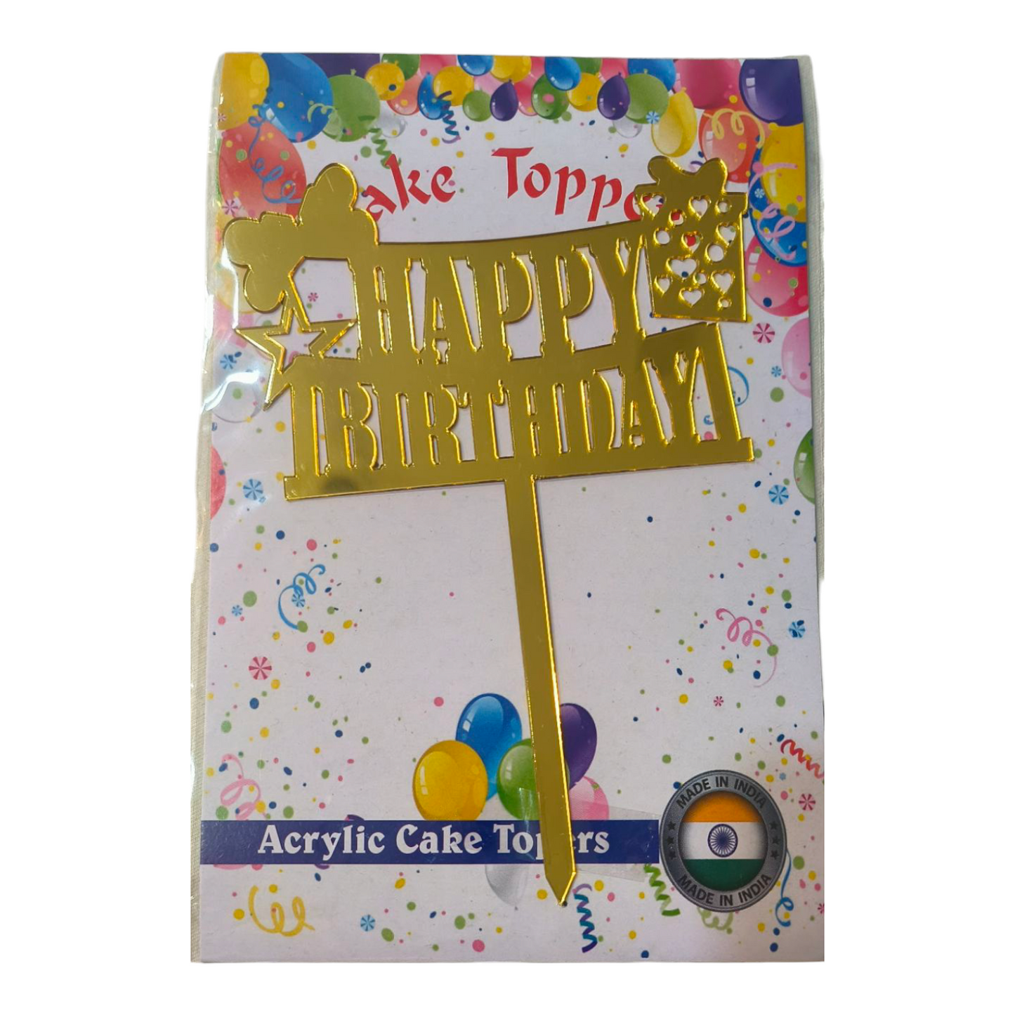 Happy Birthday Acrylic Topper 5''#16