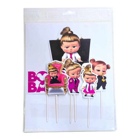 PAPER THEME TOPPER GIRL BABY BOSS