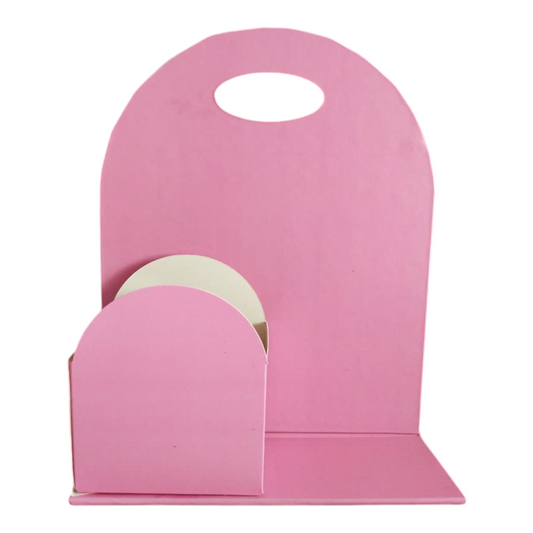 Pink  Foldable Cake & Flower Hamper