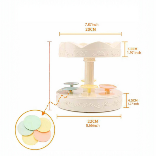 2 Layer Revolving Cup Cake Stand