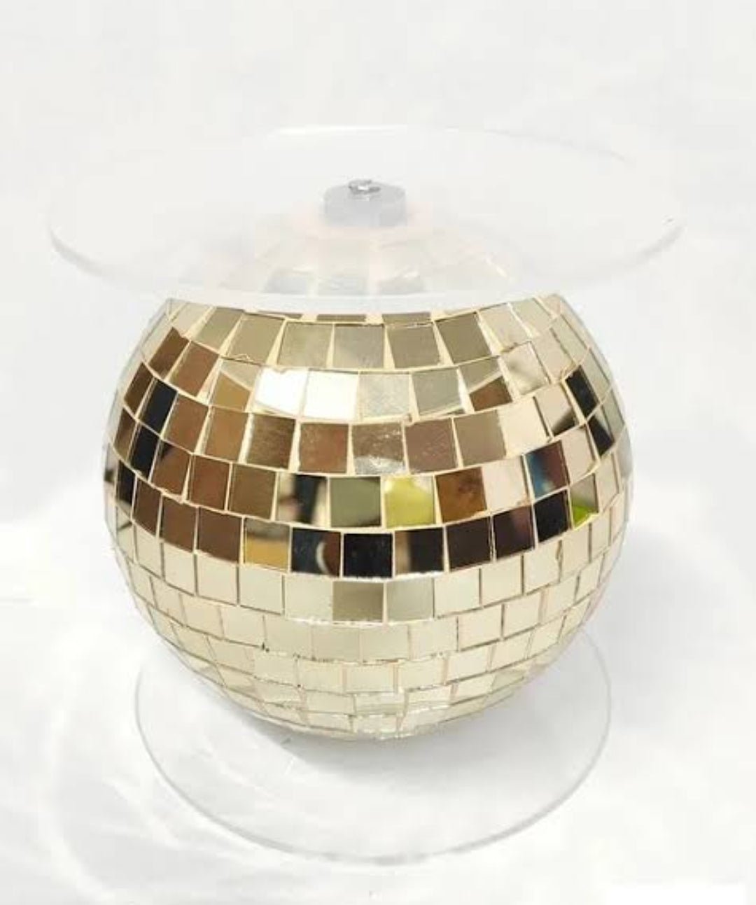 Disco Ball Cake Spacer ,Size 6 × 6 × 6 , Gold Colour