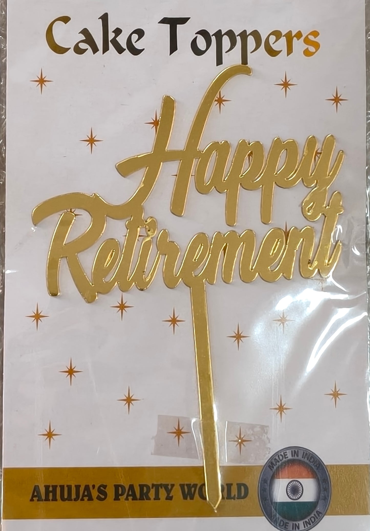 Acrylic Cake Topper Happy Retirement