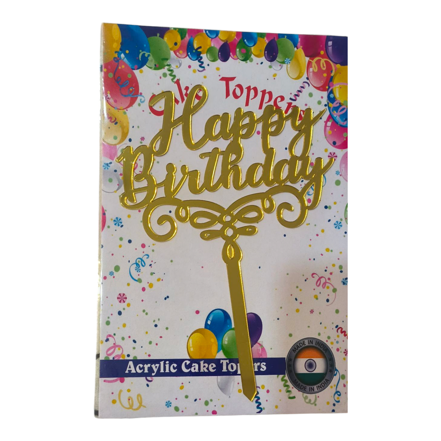 Happy Birthday Acrylic Topper 5''#18