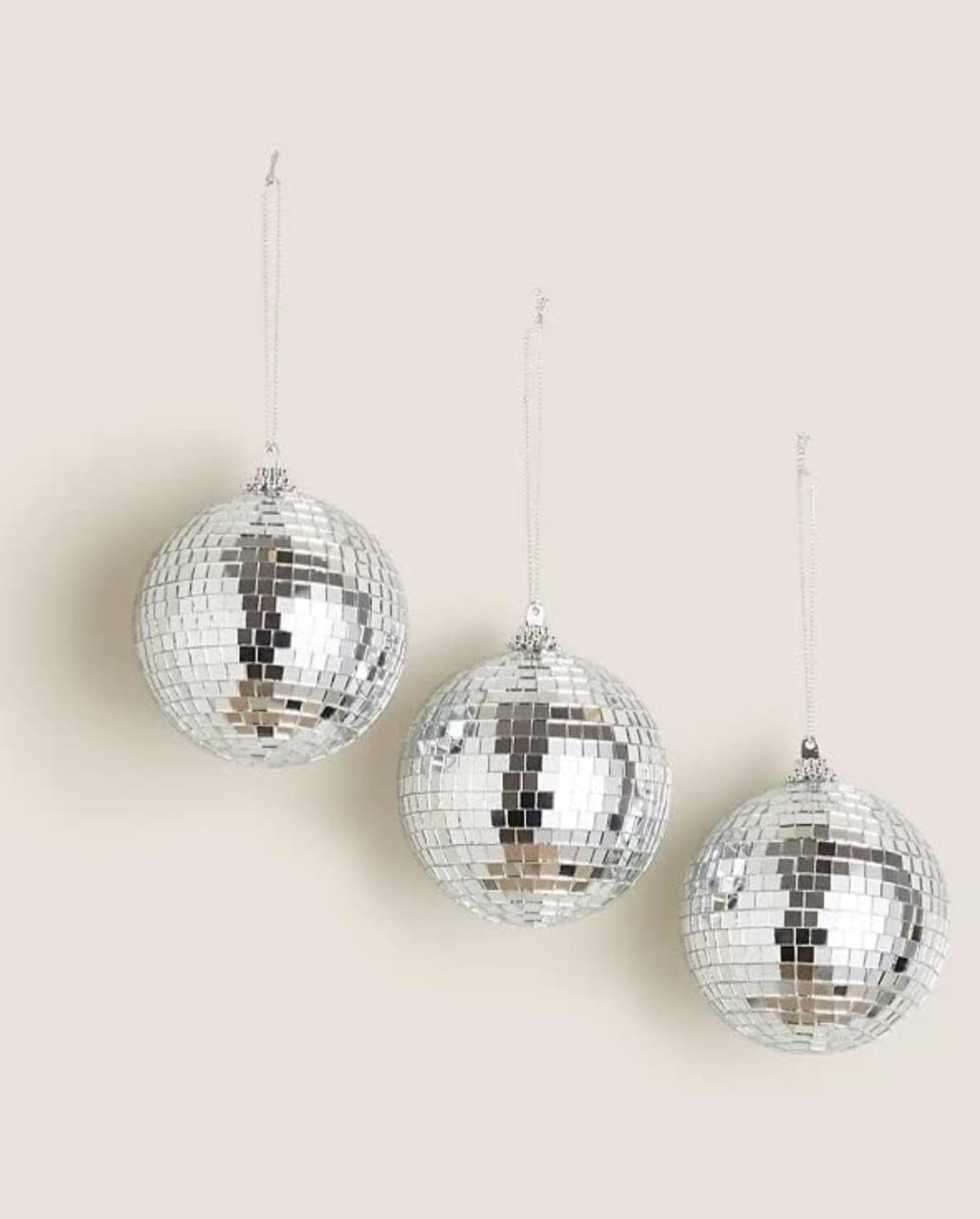 Mirror Disco Ball | 8 cm Size | 3Piece Pack