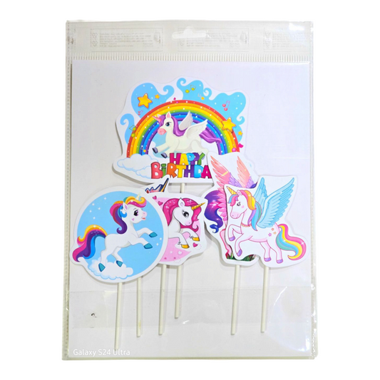 PAPER THEME TOPPER UNICORN NEW