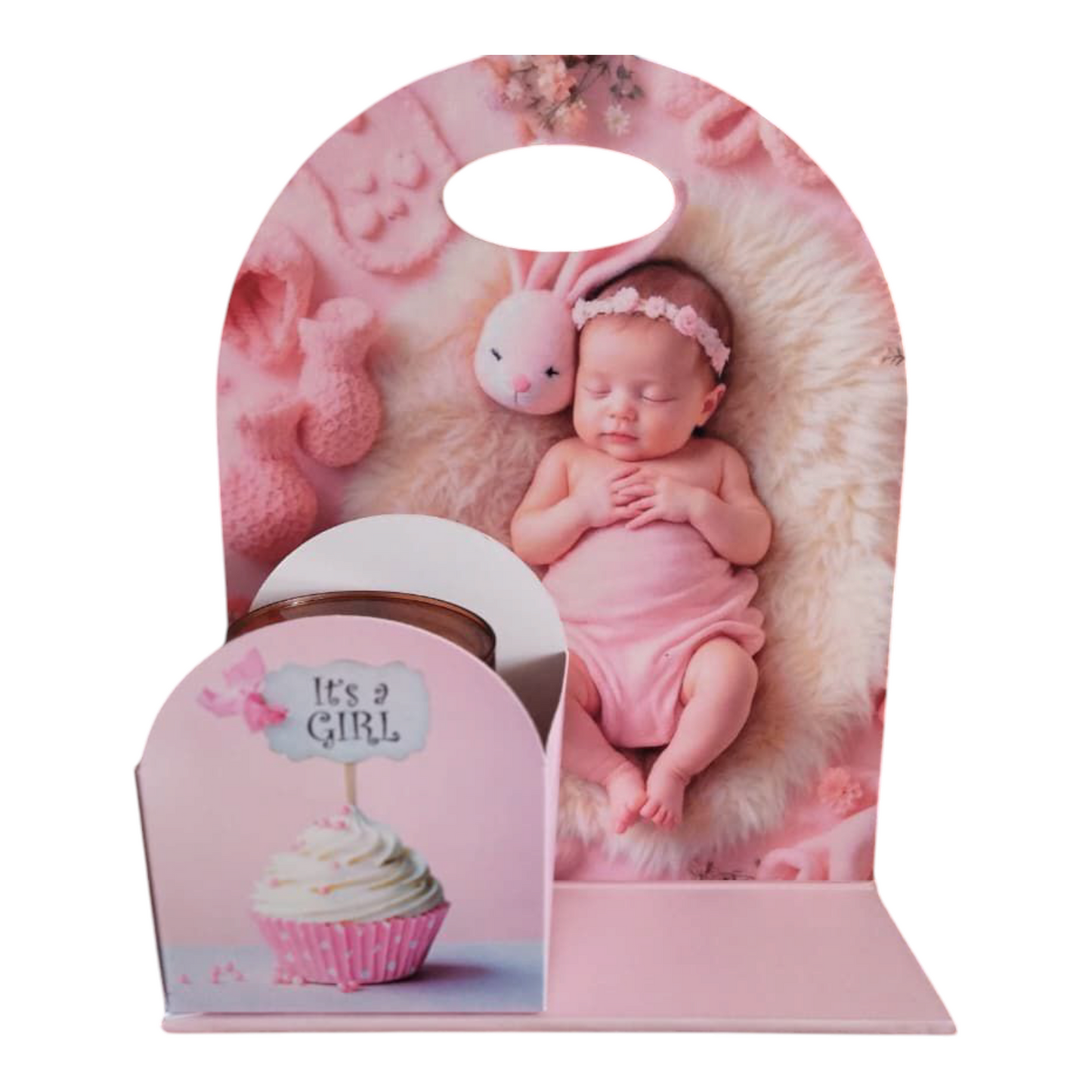 Baby Girl Foldable Cake & Flower Hamper