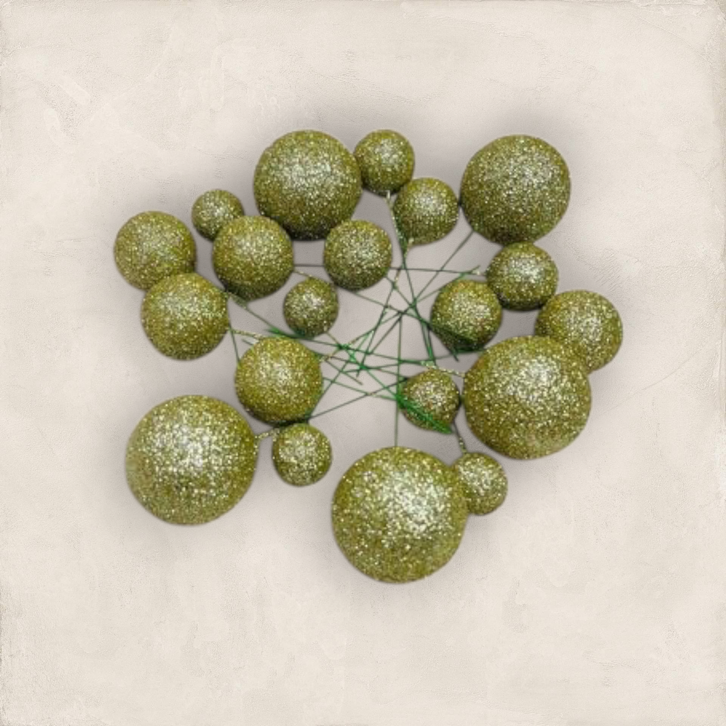 Glitter Faux Ball Dark Gold Colour 20 pcs pack