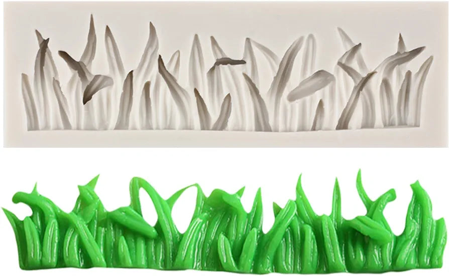SILICON FONDANT GREEN  GRASS MOULD #56