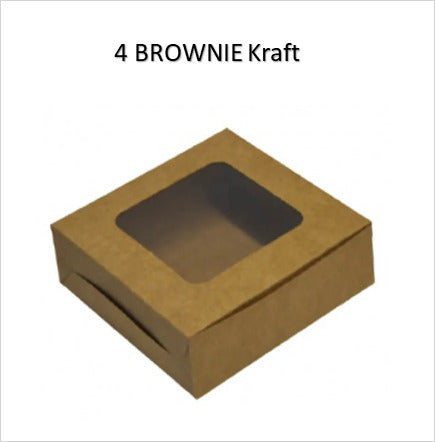Kraft 4pcs Brownie Box-10 PCS PACK
