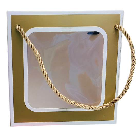 Hamper Paper Bag Golden 6×6×4 inch, 10 PC's pack