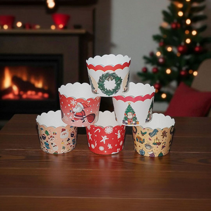 Paper Cup Cake Liners 50 pcs pack ,Size 4.5×5 Cm, Random Color or Designs