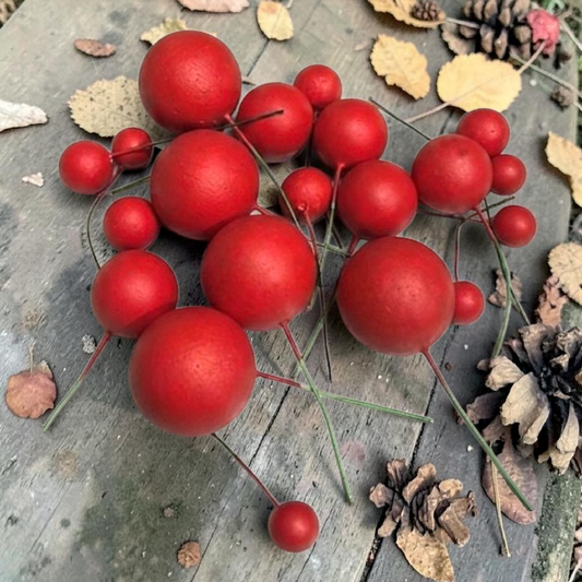 Matt Colour Faux Ball -Red | Multisize| 20 PC's pack
