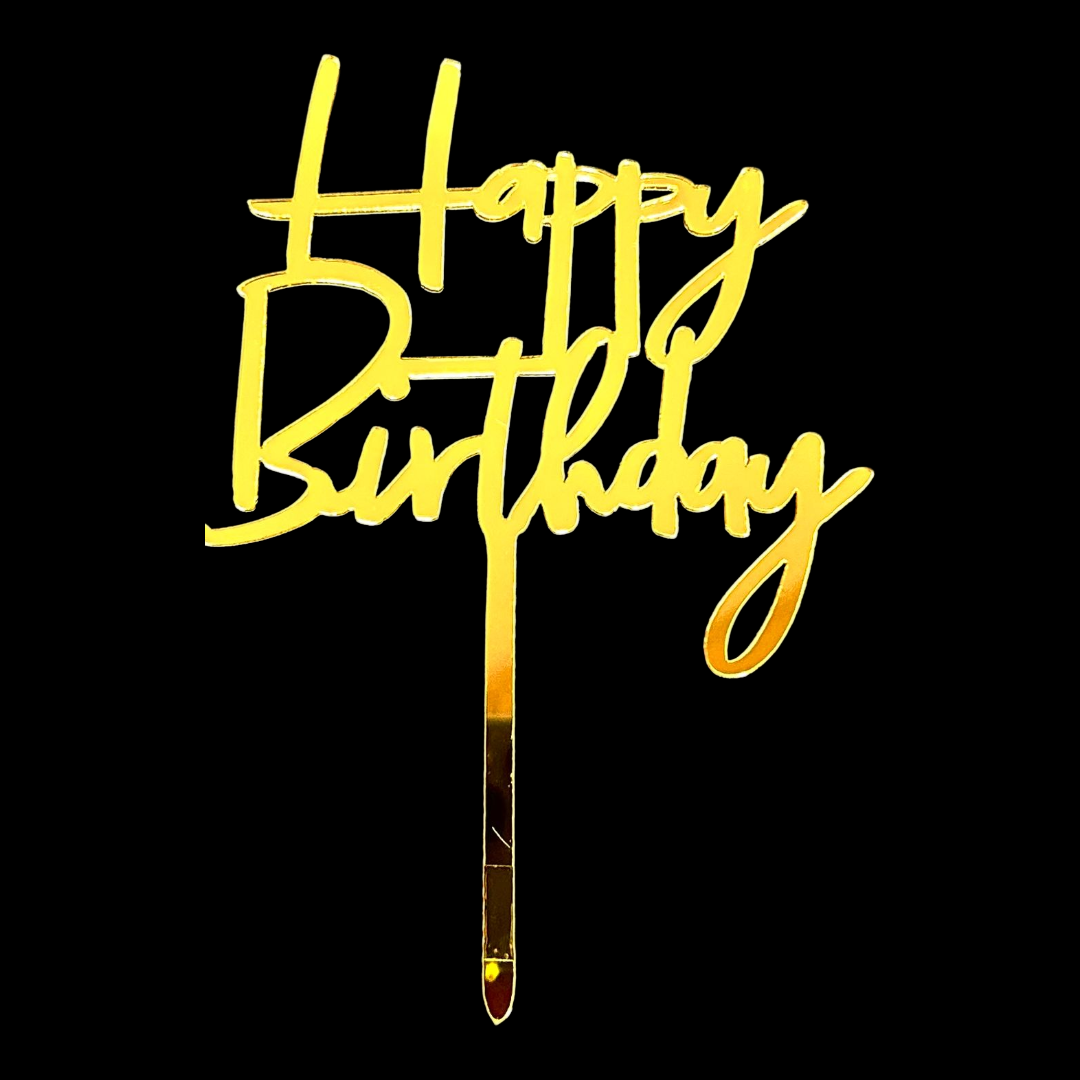 Happy Birthday Acrylic Topper 5''#31