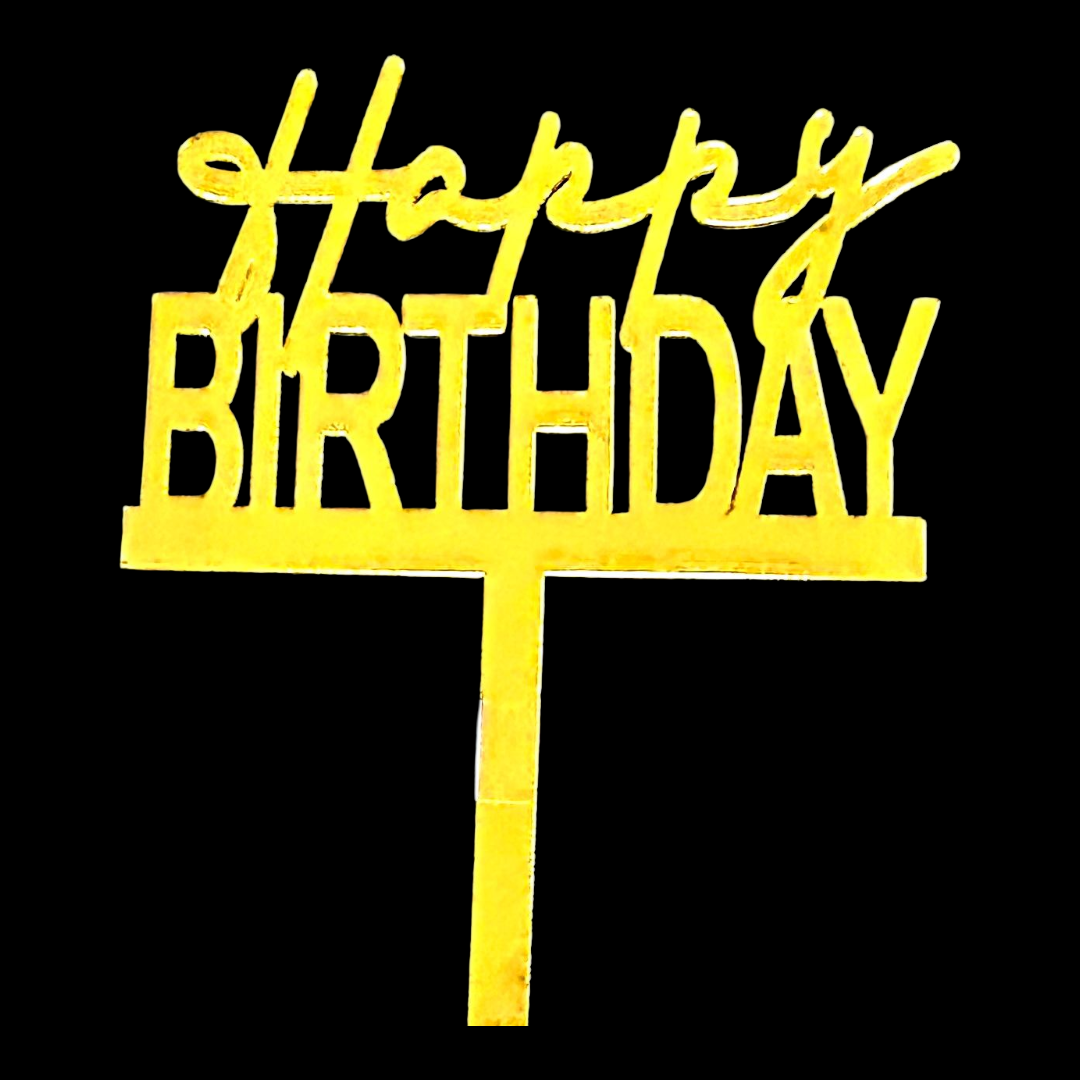 Happy Birthday Acrylic Topper 5''#32