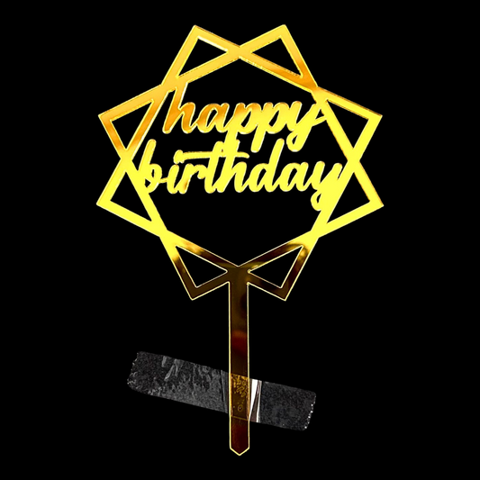 Happy Birthday Acrylic Topper 5''#30