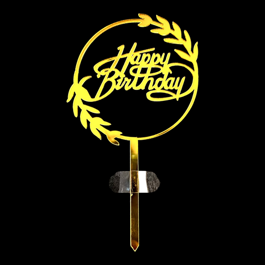 Happy Birthday Acrylic Topper 5''#15