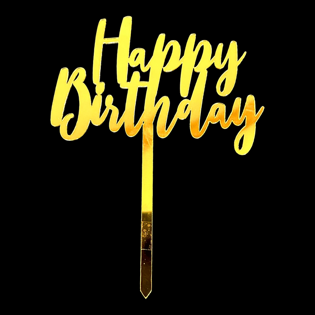 Happy Birthday Acrylic Topper 5''#2