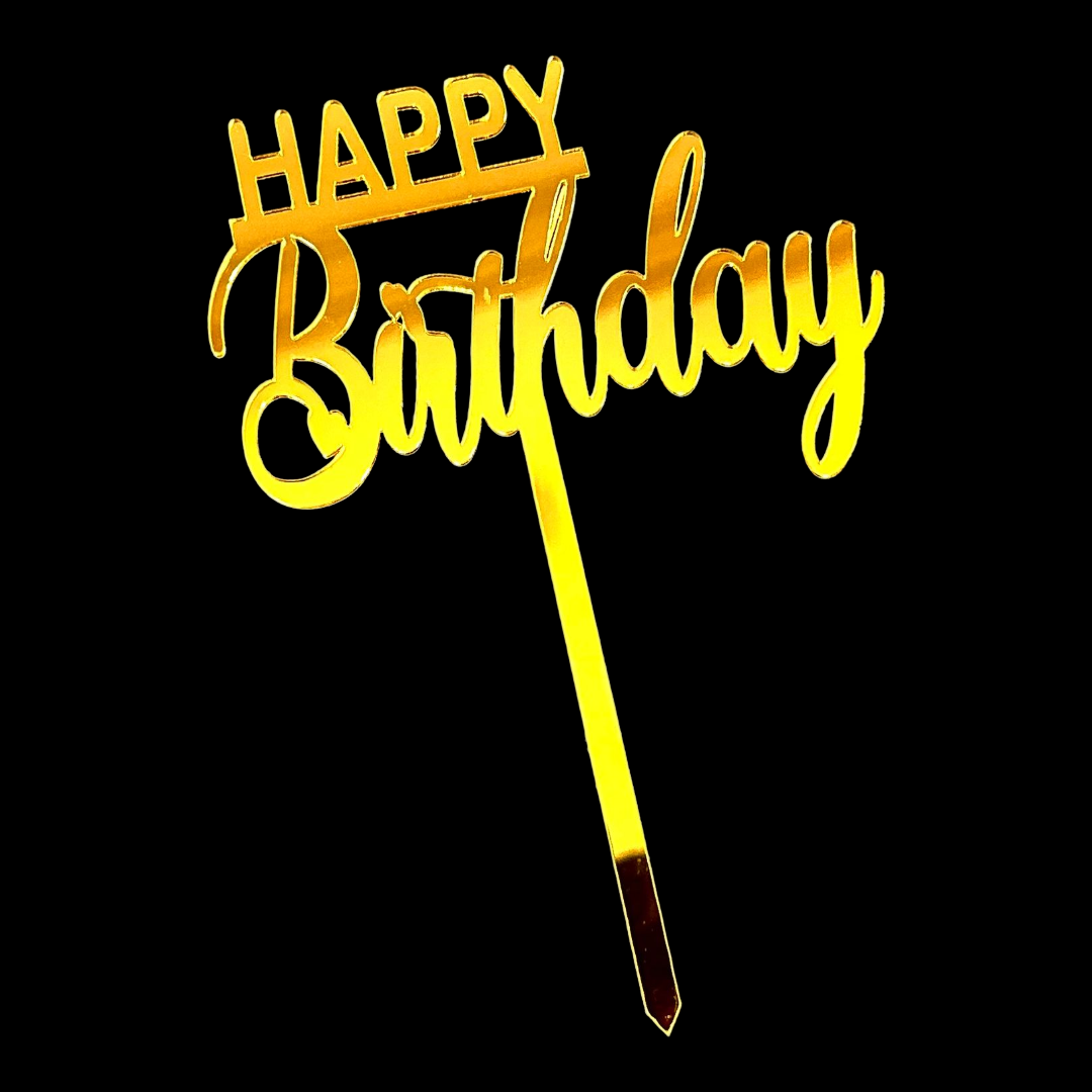 Happy Birthday Acrylic Topper 5''#16