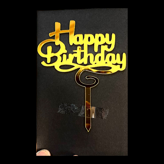 Happy Birthday Acrylic Topper 5''#17