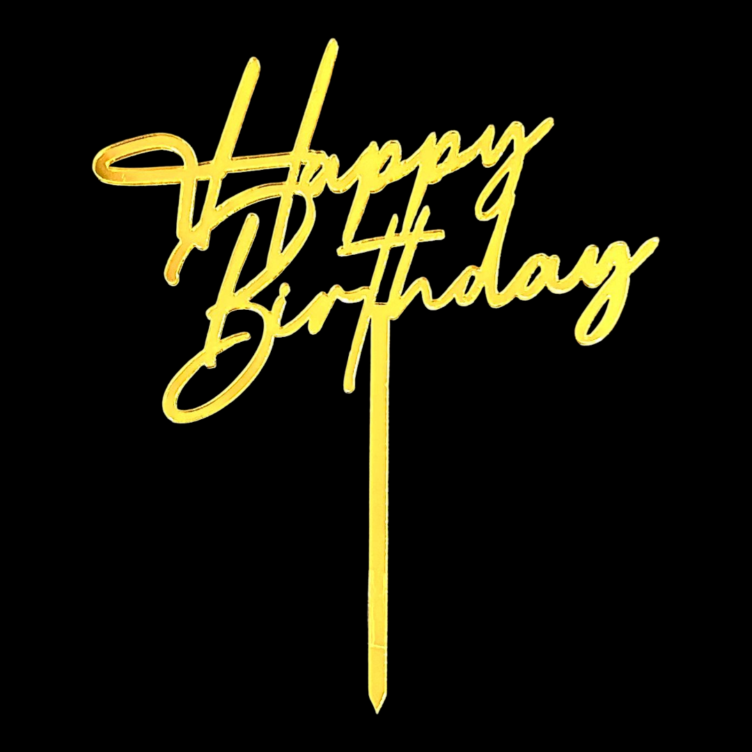 Happy Birthday Acrylic Topper 5''#19