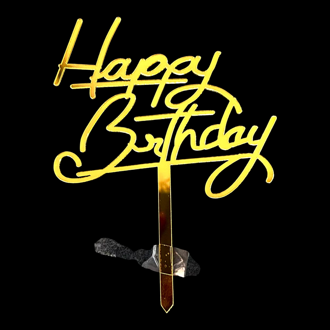 Happy Birthday Acrylic Topper 5''#12