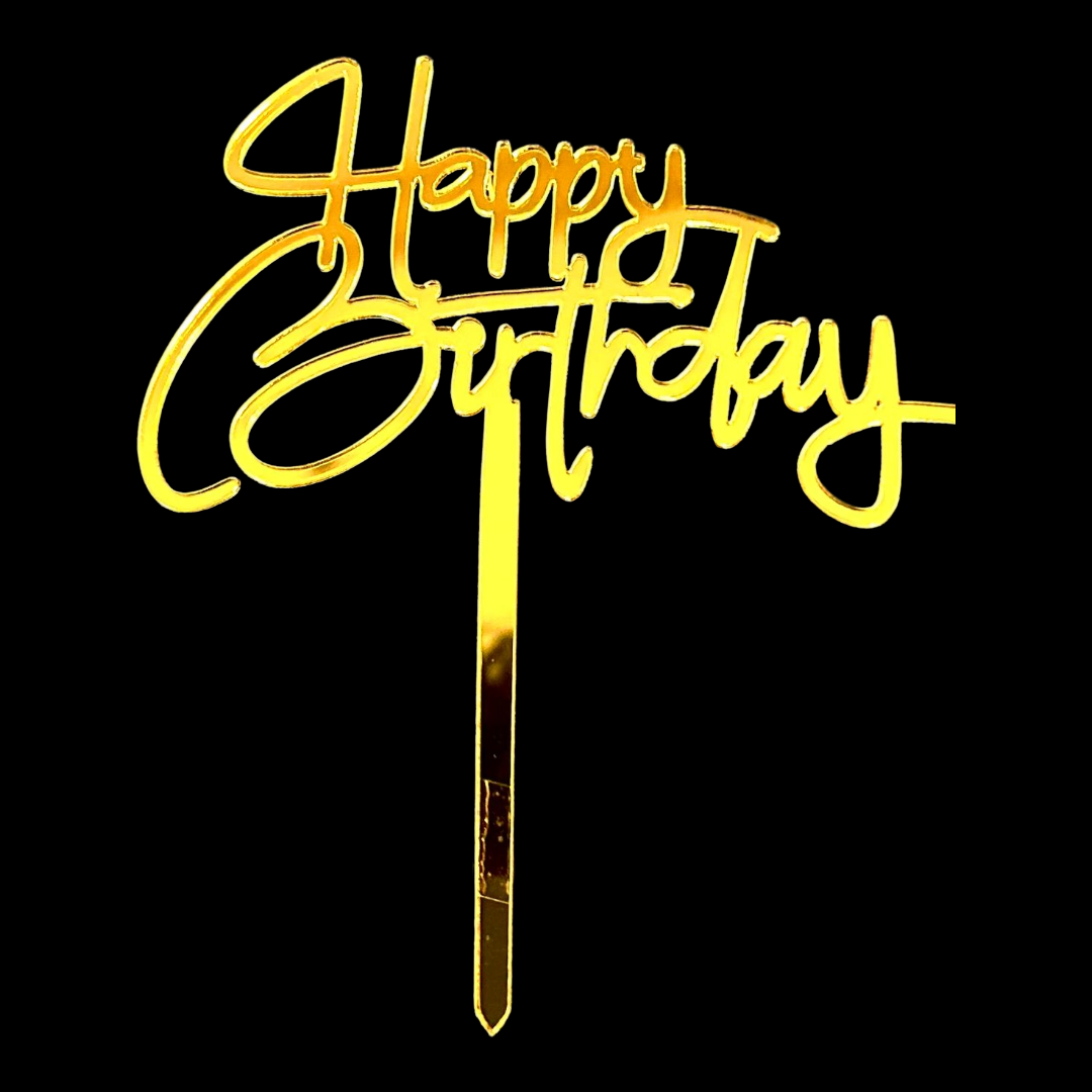 Happy Birthday Acrylic Topper 5''#10
