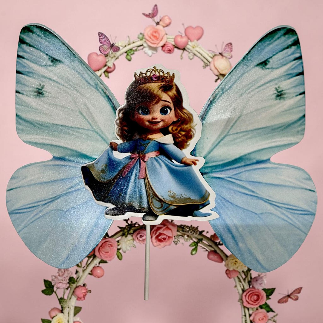Paper Butterfly Cake Toppers |  Size Big | Blue
