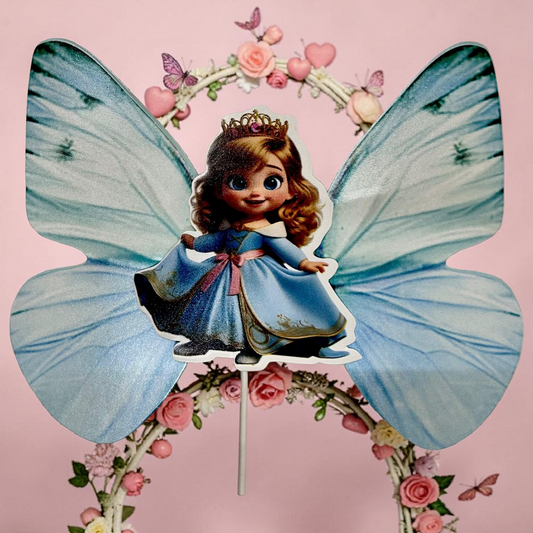 Paper Butterfly Cake Toppers |  Size Big | Blue