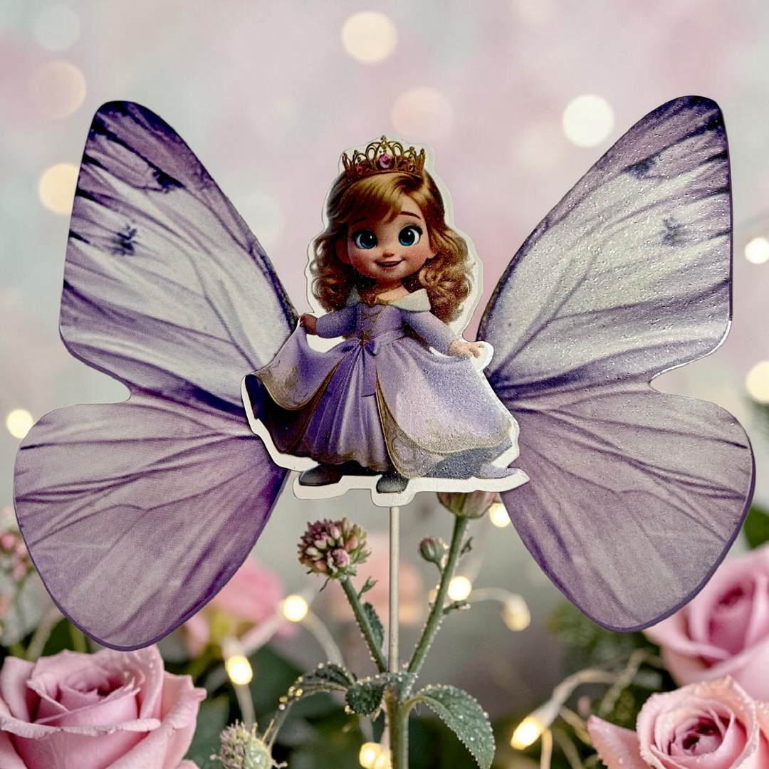 Paper Butterfly Cake Toppers |  Size Bg | Purple