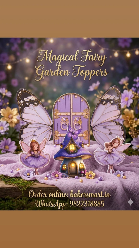 Fairy Butterfly Theme Toppers Purple