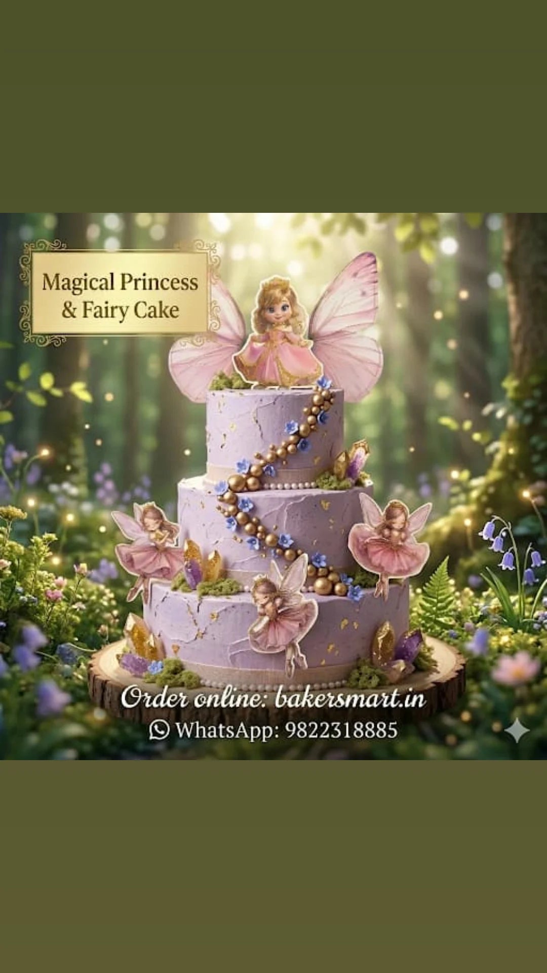 Fairy Butterfly Theme Toppers Pink