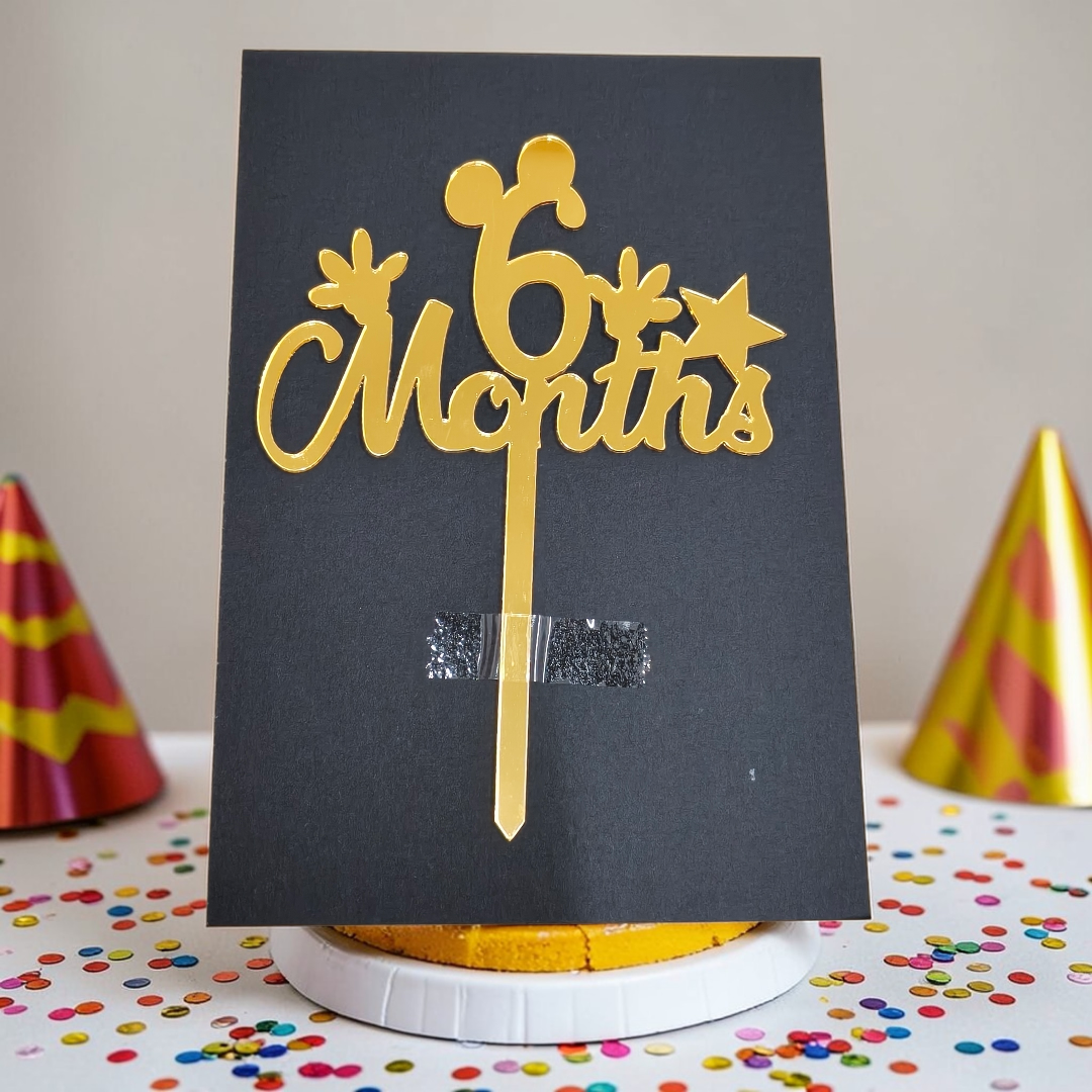6 Month Birthday 5" Toppers #1