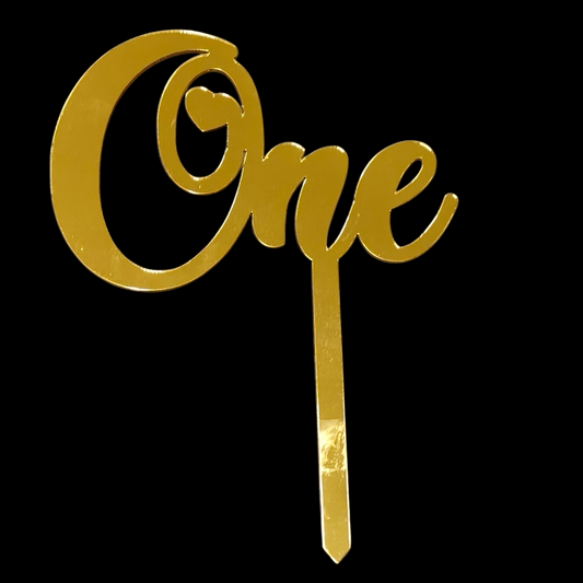 Acrylic Cake Topper One #2