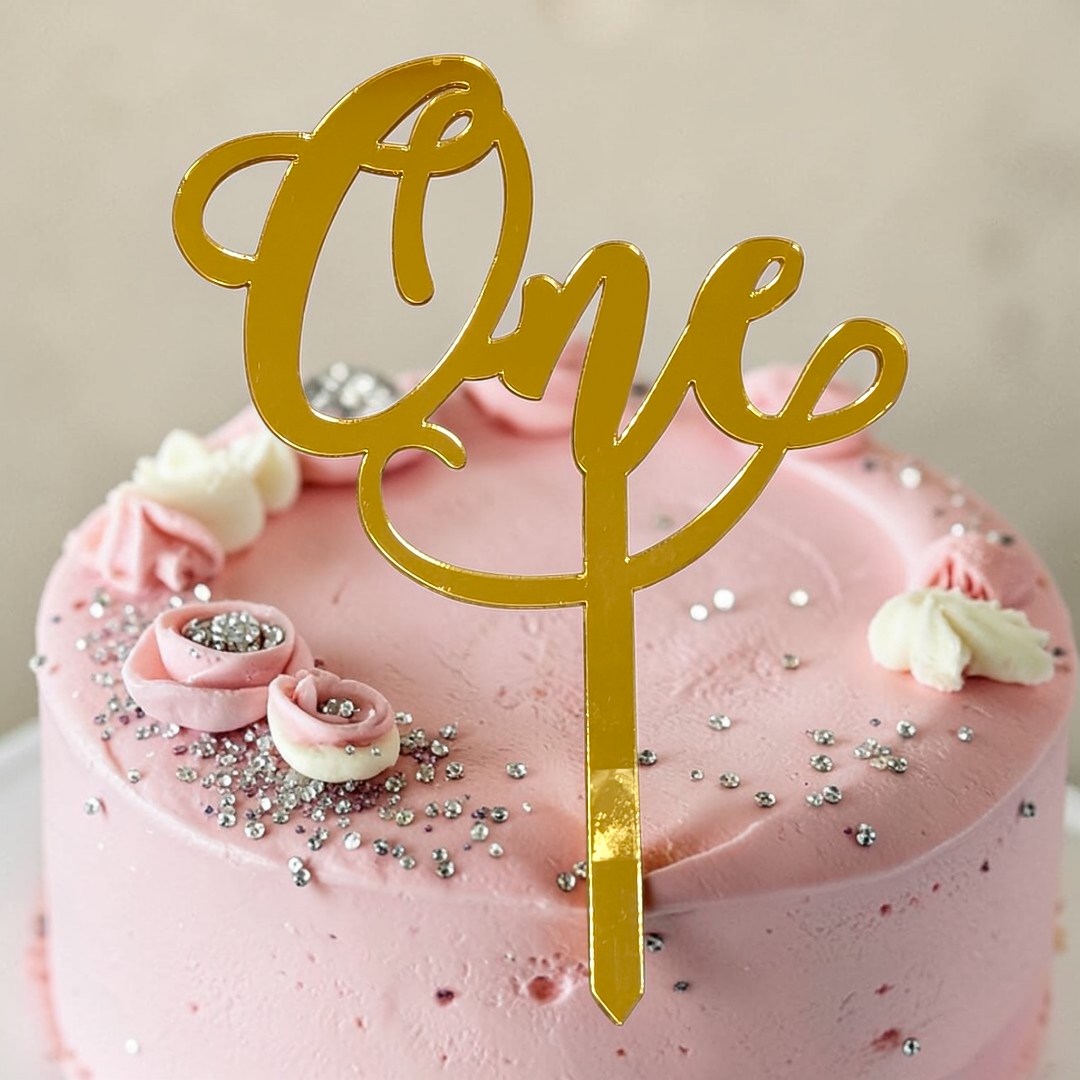 Acrylic Cake Topper One #11