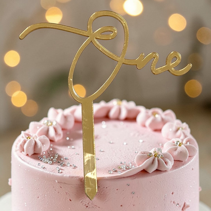Acrylic Cake Topper One #9