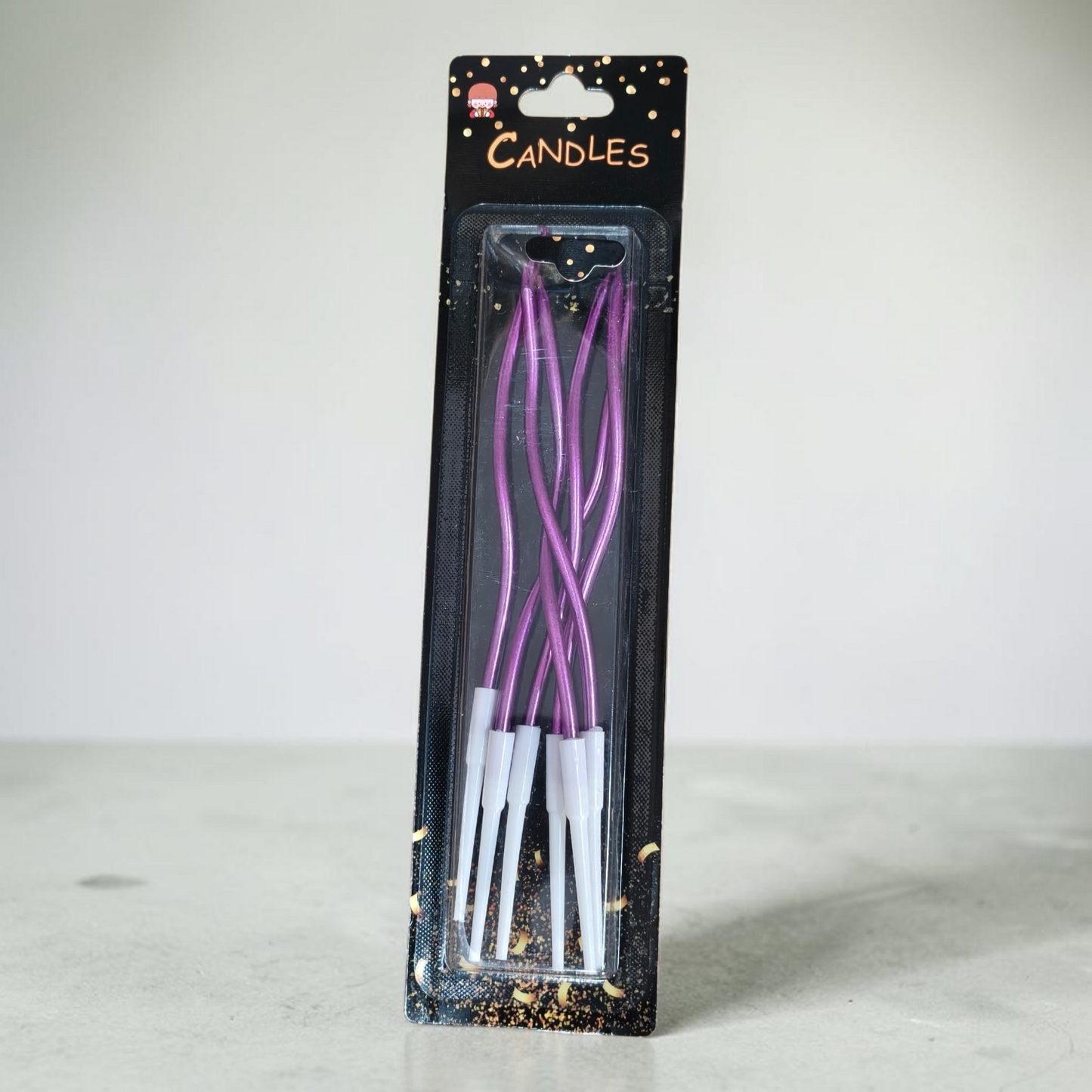 SPIRAL CANDLE  PINK PACK OF 6
